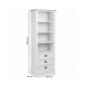 Scaffale Alexandra House Living Bianco Marrone Lega di Zinco Legno MDF 40 x 180 x 63 cm