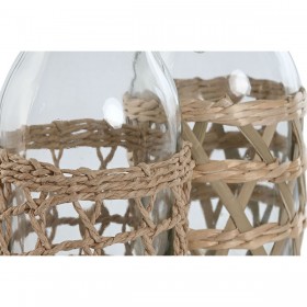 Brocca Home ESPRIT Naturale Cristallo Fibra (2 Unità)