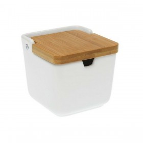 Portazucchero Versa Bambù Con coperchio Ceramica (8,8 x 10,3 x 8,8 cm) (11,2 x 10,3 x 11,2 cm)