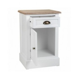 Comodino Alexandra House Living Bianco Marrone 35 x 63 x 41 cm