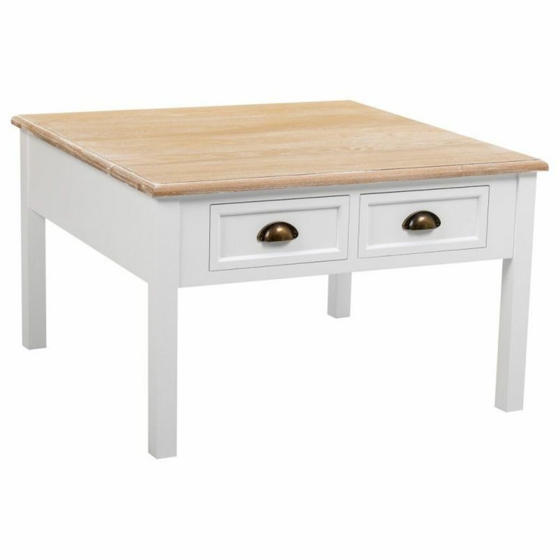 Tavolino da Caffè Alexandra House Living Bianco Marrone 80 x 50 x 80 cm