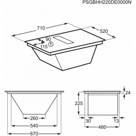 Piano Cottura ad Induzione Electrolux TCH74B01FB 71 cm 3200 W 7350 W