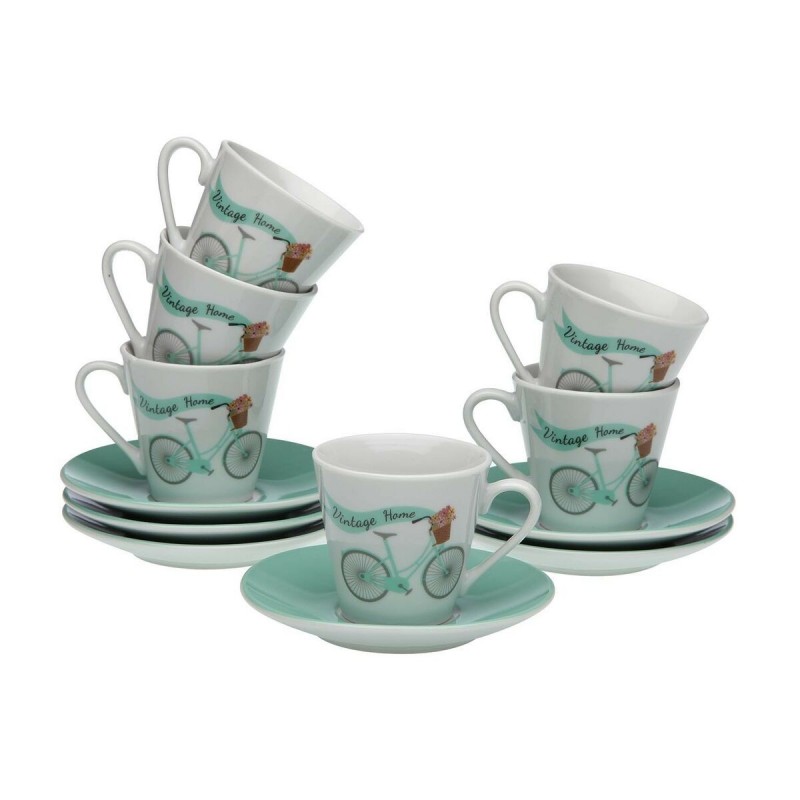 Set di Tazze da Caffè Versa Bicicletta 6 Unità Porcellana