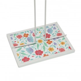 Portarotolo di Carta da Cucina Versa Flandes Metallo Acciaio Legno MDF 16,5 x 31 x 13 cm