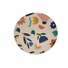 Piatto da pranzo Versa Sunflower Polietilene RPET Ø 25 cm