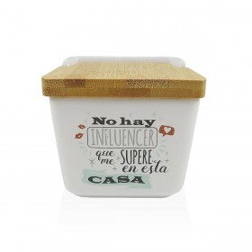 Portasale con Coperchio Versa Influencer Ceramica 8,8 x 8,5 x 8,8 cm
