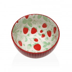 Ciotola per Aperitivi Versa Ceramica Porcellana Fragole 12,5 x 7,2 x 12,5 cm
