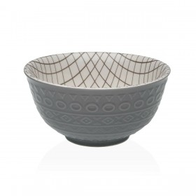 Ciotola per Aperitivi Versa Grigio Ceramica Porcellana 16 x 7,7 x 16 cm