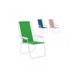 Marbueno Sedia Pieghevole Acciaio Assortita Spiaggia e Piscina 59X51X83 cm 10170