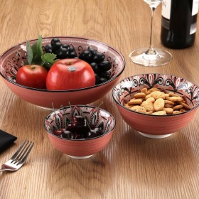Insalatiera Versa Rosso Ceramica Porcellana 22,5 x 9 x 22,5 cm