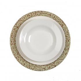 Sotto Piatto Versa Serpentine Metallo 33 x 1,5 x 33 cm