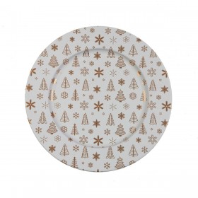 Sotto Piatto Versa Metallo 33 x 1,5 x 33 cm Natale