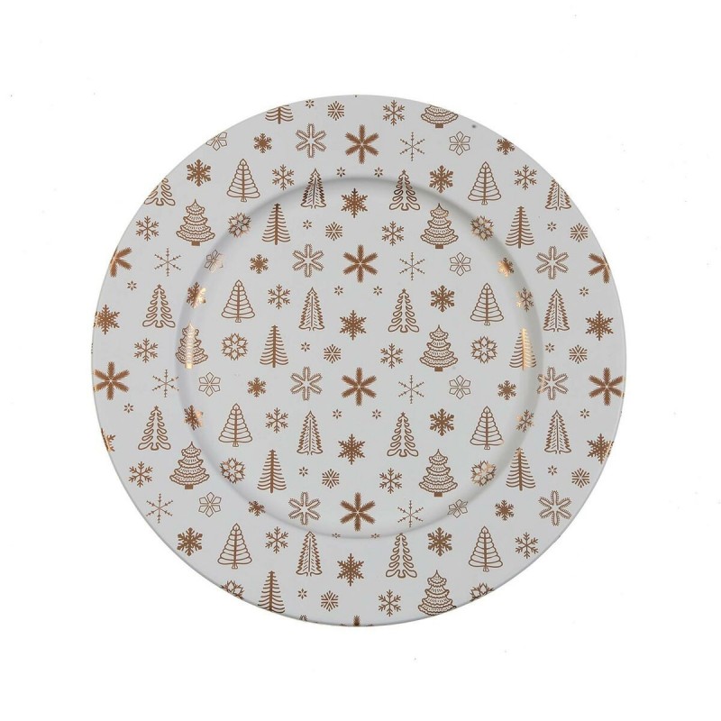 Sotto Piatto Versa Metallo 33 x 1,5 x 33 cm Natale