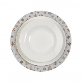 Sotto Piatto Versa Metallo 33 x 1,5 x 33 cm Natale