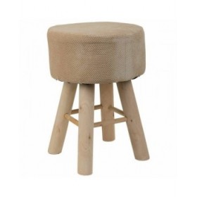 Sgabello Alexandra House Living Marrone Bambù Pino Spugna Legno MDF 32 x 44 x 32 cm