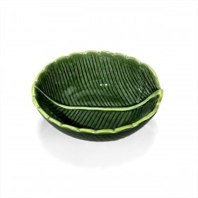 Ciotola per Aperitivi Versa Ceramica Dolomite Foglio 12 x 4,5 x 10,5 cm