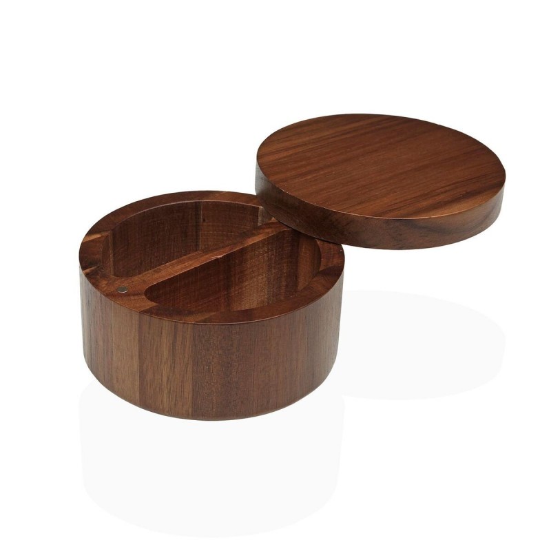 Portasale con Coperchio Versa Bambù Legno di acacia 11,7 x 6,8 x 11,7 cm