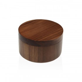 Portasale con Coperchio Versa Bambù Legno di acacia 11,7 x 6,8 x 11,7 cm