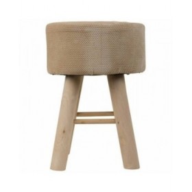 Sgabello Alexandra House Living Marrone Bambù Pino Spugna Legno MDF 32 x 44 x 32 cm
