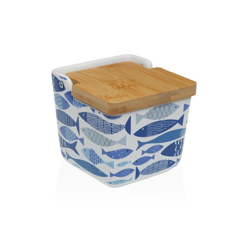 Portasale con Coperchio Versa AQUA 2 Ceramica 8,8 x 8,5 x 8,8 cm