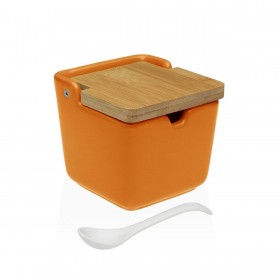 Portazucchero Versa Arancio Ceramica 8,8 x 8,5 x 8,8 cm