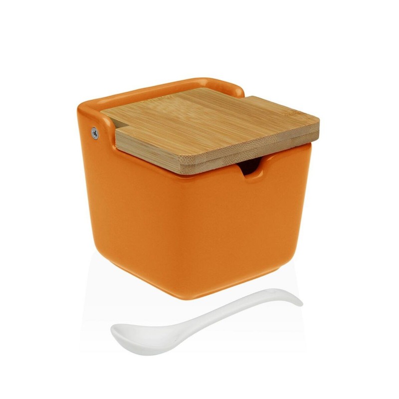 Portazucchero Versa Arancio Ceramica 8,8 x 8,5 x 8,8 cm