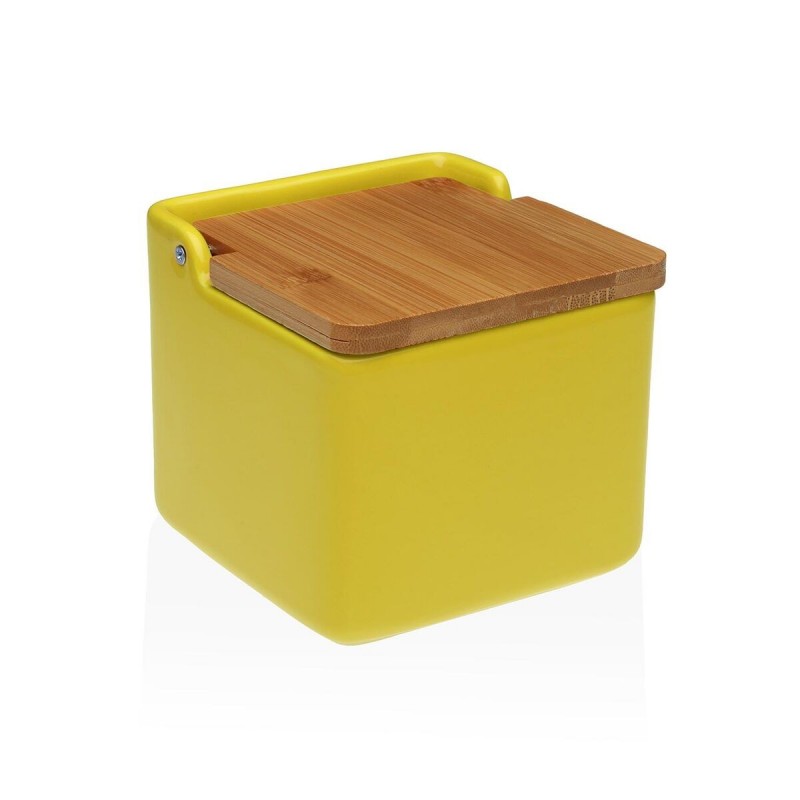 Portasale con Coperchio Versa Giallo Ceramica 12,2 x 11,5 x 12,2 cm