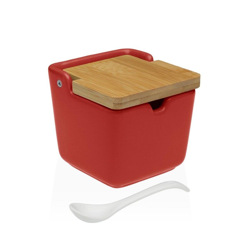 Portazucchero Versa Rosso Ceramica 8,8 x 8,5 x 8,8 cm