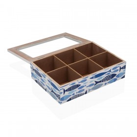 Scatola per Infusioni Versa Aqua 2 Legno 17 x 7 x 24 cm