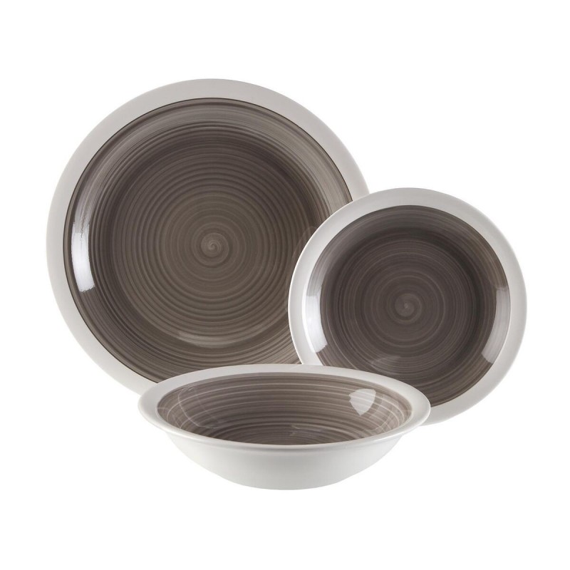 Servizio di Piatti Versa Legrand Grigio 26,5 x 26,5 cm 18 Pezzi