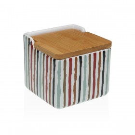 Portasale con Coperchio Versa LIGNE Ceramica Dolomite 12,2 x 11,5 x 12,2 cm