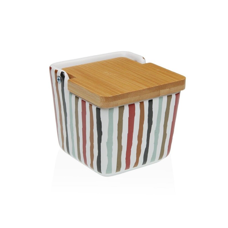 Portasale con Coperchio Versa LIGNE Ceramica 8,8 x 8,5 x 8,8 cm