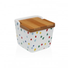 Portasale con Coperchio Versa DOTTY Ceramica 8,8 x 8,5 x 8,8 cm