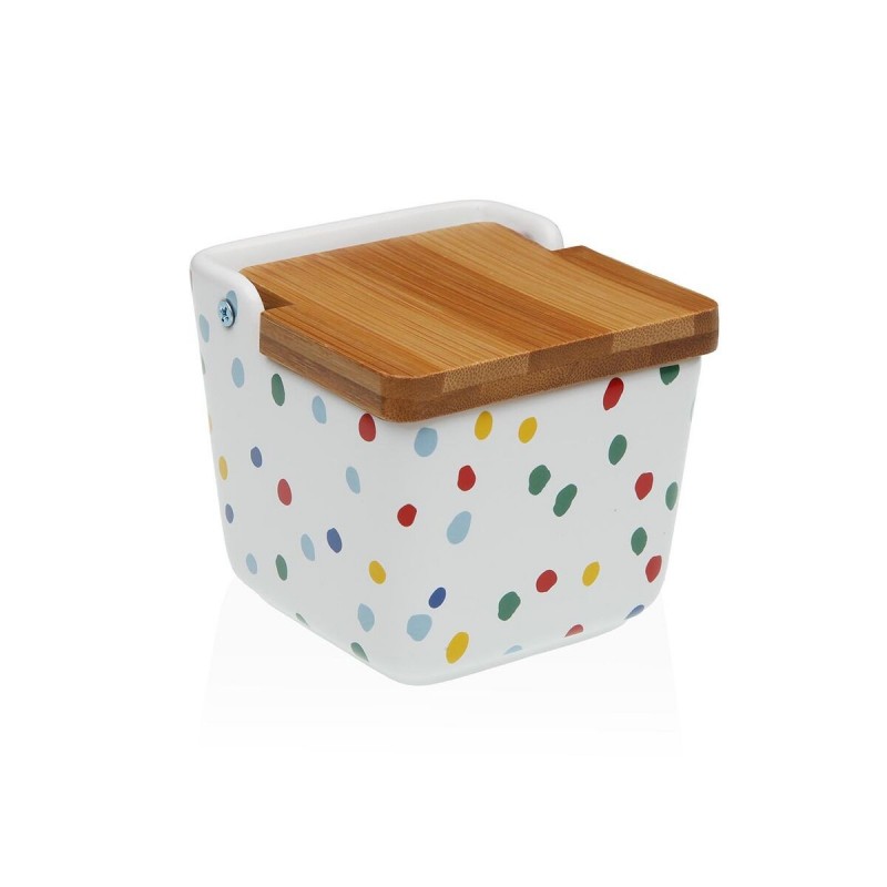 Portasale con Coperchio Versa DOTTY Ceramica 8,8 x 8,5 x 8,8 cm