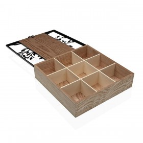 Scatola per Infusioni Versa Legno 24,8 x 6,2 x 24 cm Albero della vita