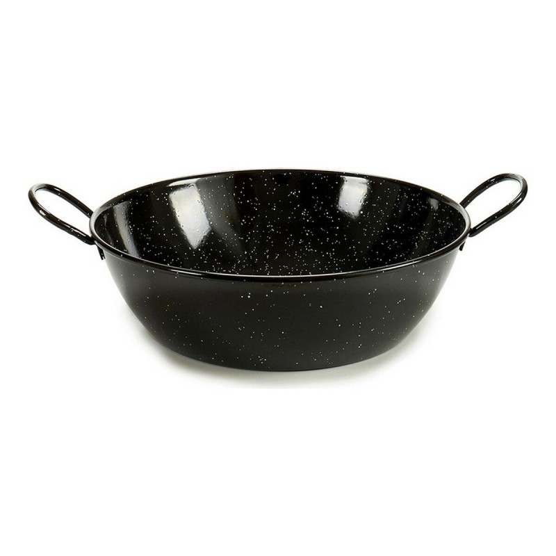 Padella Honda con Manici Nero Acciaio Smaltato