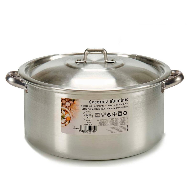 Casseruola Kinvara 100006 Argentato 4 L 24 x 13 x 31 cm
