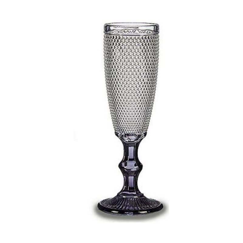 Calice da champagne Vivalto Trasparente Antracite Vetro 185 ml