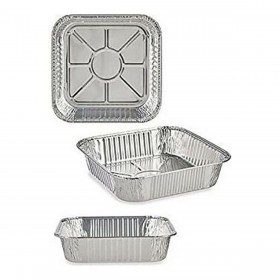 Set di Vassoi Kinvara 23241 Argentato Alluminio 20,5 x 6,5 x 20,5 cm