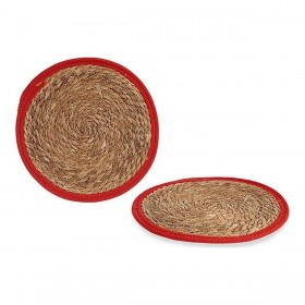 Sottopentola Rosso Marrone 35 x 1 x 35 cm Naturale (Ø 35 cm)