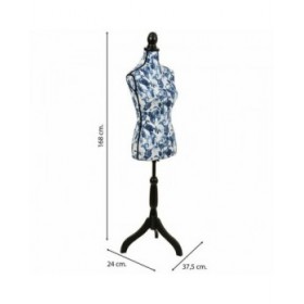 Manichino Alexandra House Living Azzurro Poliestere Legno Polietilene Pino Legno MDF 37 x 168 x 24 cm