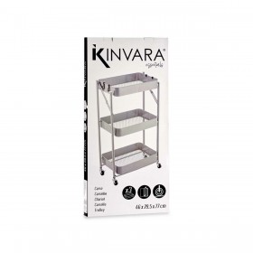 Carrello per Verdure Kinvara B1148I-TJ Grigio Acciaio Plastica 29,5 x 78,5 x 45,5 cm