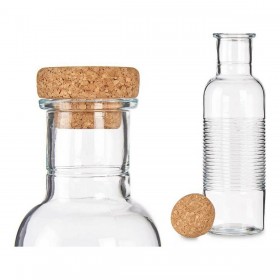 Borraccia Pasabahce Hoop Trasparente Naturale Sughero Vetro 1,07 L