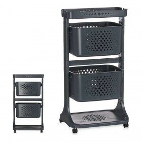 Carrello per Verdure Kinvara TP-747-2 Antracite polipropilene Plastica 38 x 81,2 x 43,6 cm