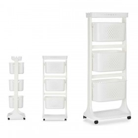 Carrello per Verdure Kinvara TP-749 Bianco polipropilene Plastica 33 x 112 x 41 cm