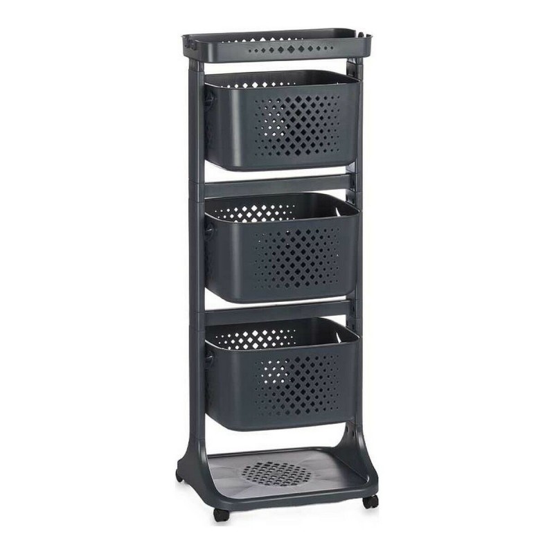 Carrello per Verdure Kinvara TP-749 Antracite polipropilene Plastica 33 x 11,2 x 42,5 cm