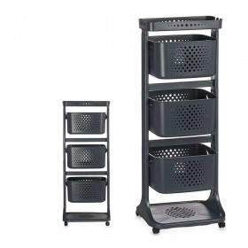Carrello per Verdure Kinvara TP-749 Antracite polipropilene Plastica 33 x 11,2 x 42,5 cm