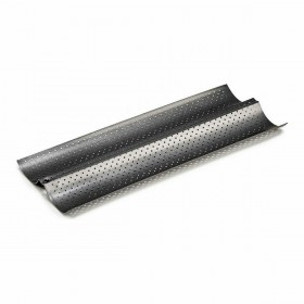 Stampo per Baguette Kinvara CK62863-21 Grigio scuro Metallo Acciaio al carbonio 16 x 2,5 x 38 cm Pane (12 Unità)