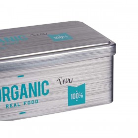 Scatola per Infusioni Kinvara Organic Tea Grigio Latta 11 x 7,1 x 18 cm (24 Unità)