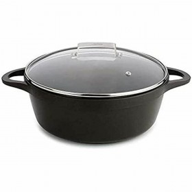 Casseruola con coperchio Valira 4141/25 Nero Ø 24 cm